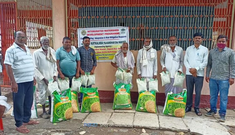 Distribution of seeds for demonstration through watershed development project