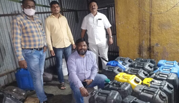 Raids on village liquor stocks in Warje Malwadi, two arrested